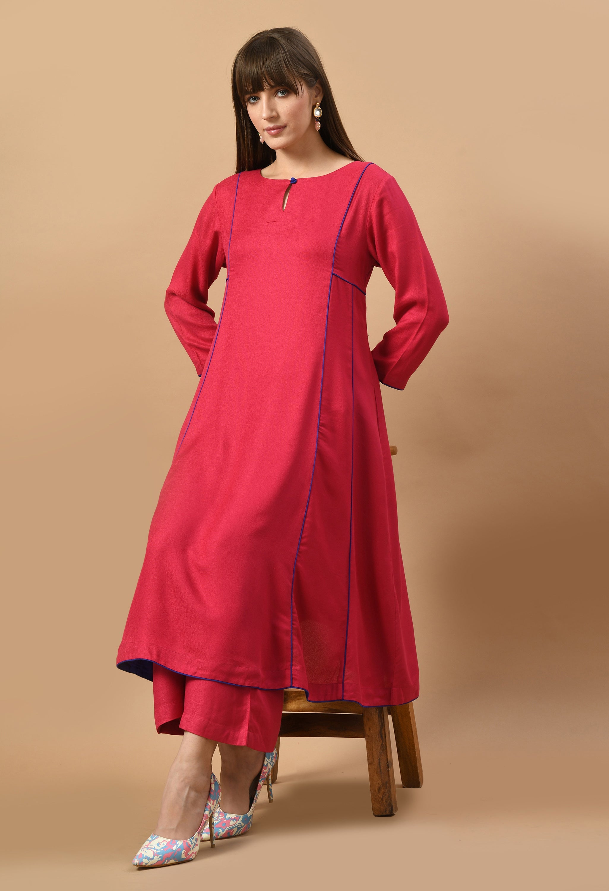 gulabi-rang-pnel-kurta-set